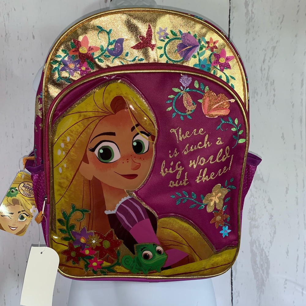 NWT Disney Tangled Rapunzel Backpack School  16"